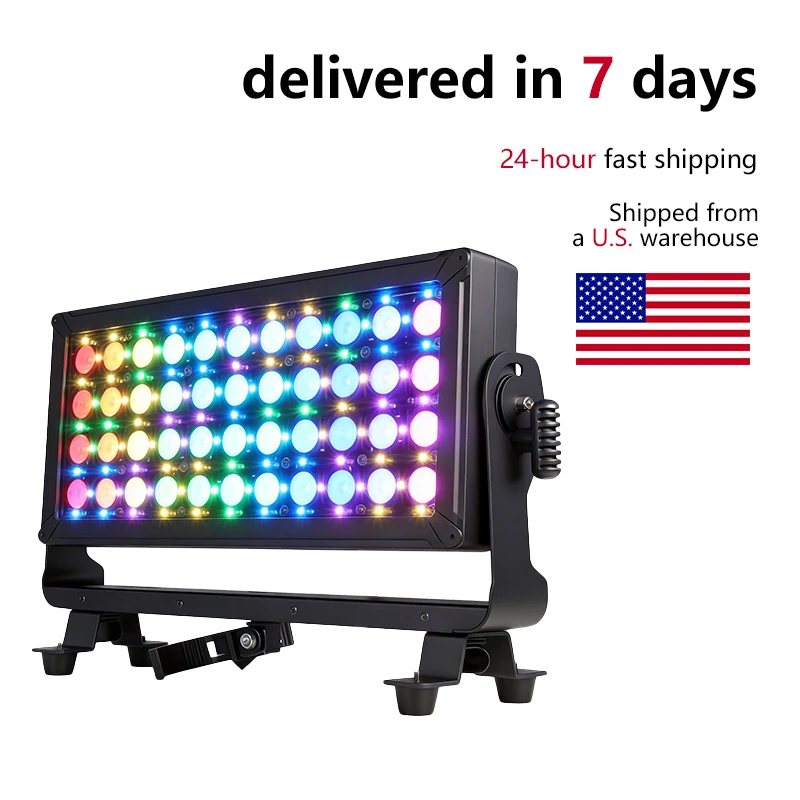 DMX512 44x10W Light RGBW Outdoor IP65 Wash Lights Pixel Control Brightness Lighting For DJ Disco Wedding