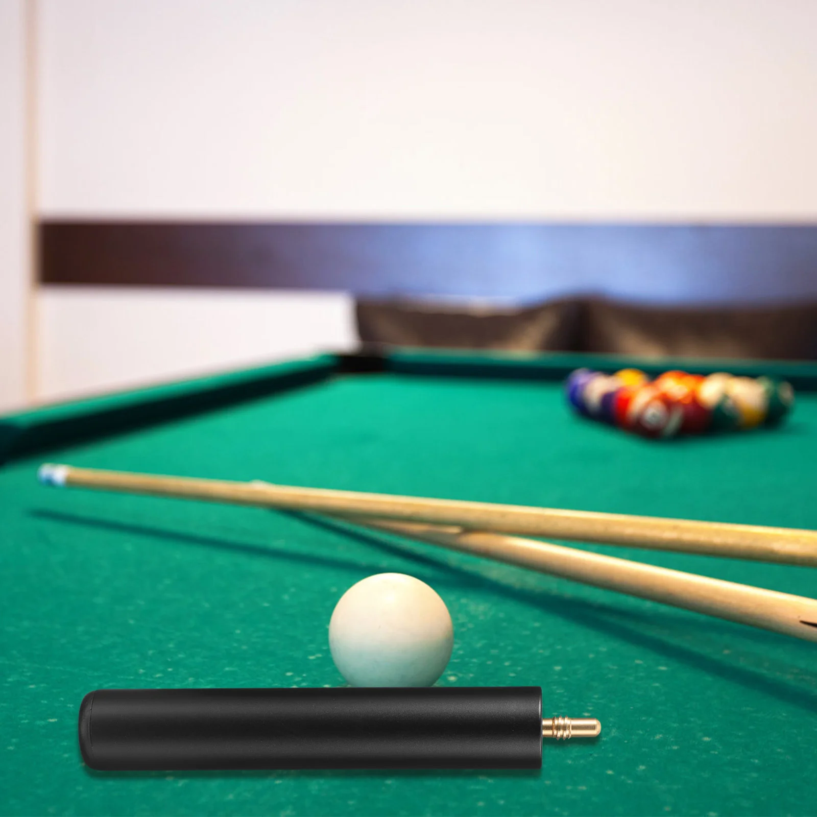 Billiard Extension Handle Pool Cue Extender Stick Easy Installation Rod Black Aluminum Alloy