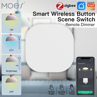 MOESHouse Tuya ZigBee Smart Key Wireless Switch with Remote Control, Multi-scene Linkage, Battery Powered Automation