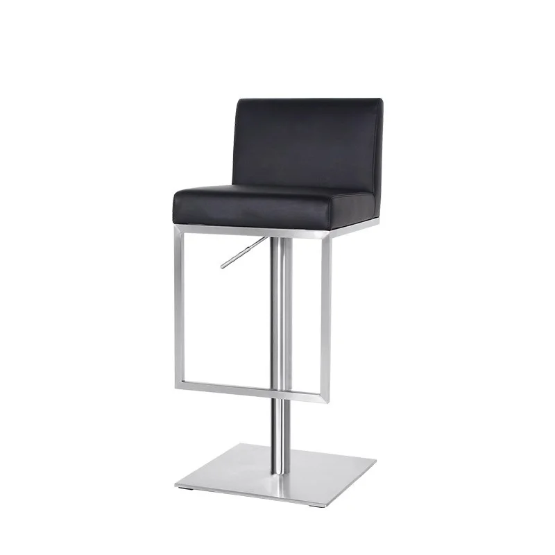 

Simple And Modern Lifting Rotating Leather Bar Chair, Household High Chair, Front Desk Chair, Stainless Steel Bar Stool