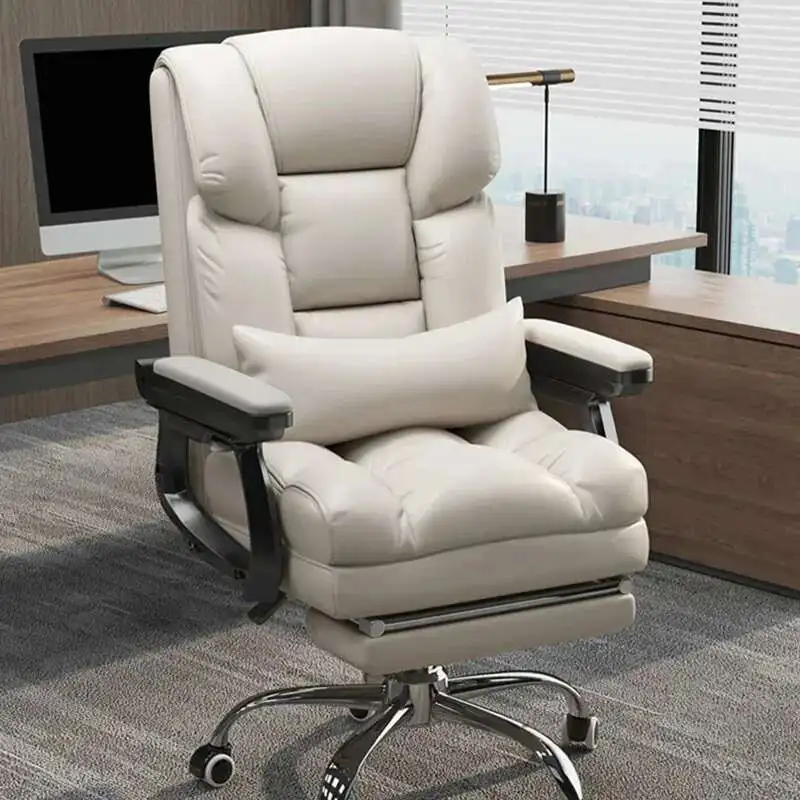 Modern Ergonomic Office Chair - PU Leather Computer Desk Chair with Swivel, Comfortable Executive Chair for Home/Office/Gaming