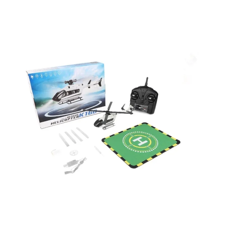 Weili K160 Bloqueio de altura sem escova de quatro vias Modelo de helicóptero RC Simulação de EC-145 sem abas Brinquedo de avião de controle remoto