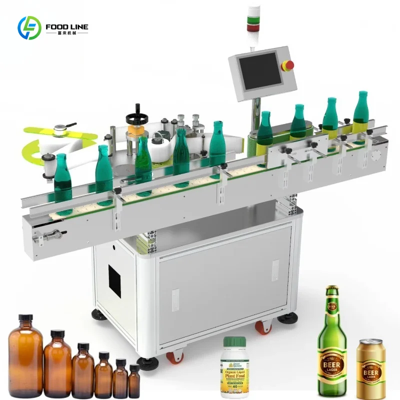 Customized High Speed Water Bottle Wrap Around Label Applicator Labor Saving Design With Turntable System