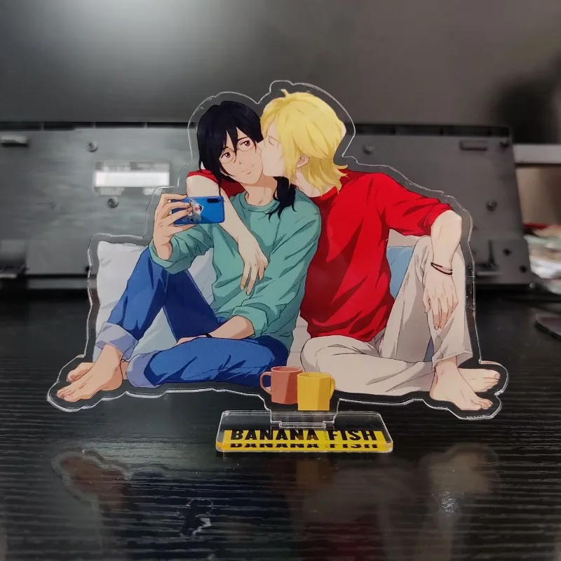 BANANA FISH Hot Anime Figures Ash Lynx Cosplay Acrylic Stands Okumura Eiji Character Model Prop Plate Desk Decor Fans Gift 15CM