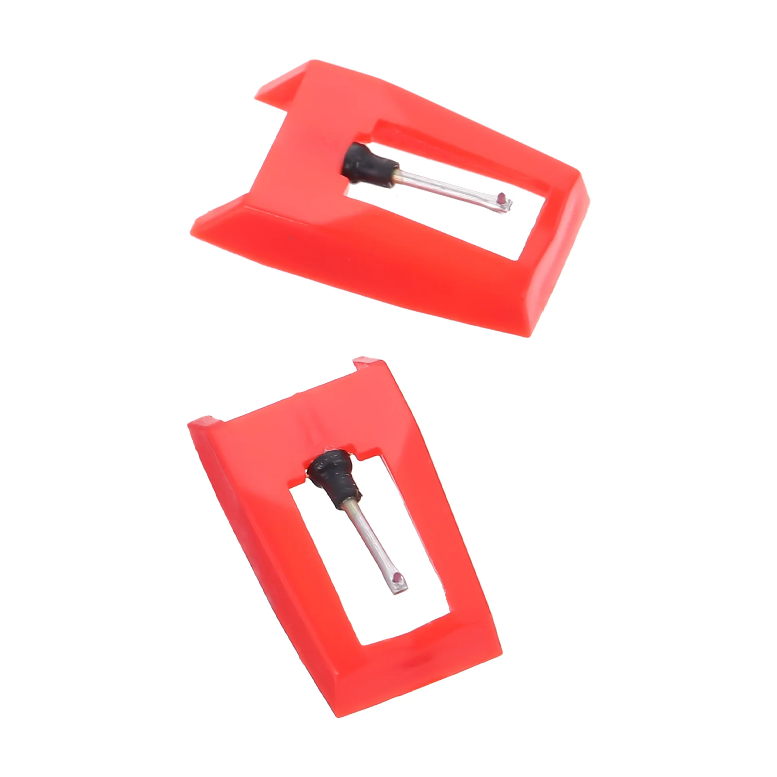 2 Pcs Red Ruby Stylus For Player Replacement Turntable Needles Dj Equipment Portable Audio Video Vinyl Phonograph Supplies