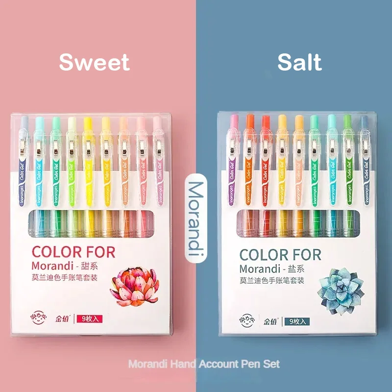 36/9 Colors/Set Colored Retractable Gel Pens 0.5 mm Journaling Scrapbook Kawaii Ballpoint Pens Stationery Office School Supplies