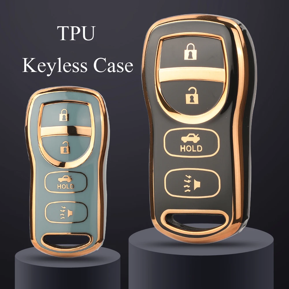 

Jingyuqin 4BTN мягкий чехол из ТПУ для автомобильного ключа с дистанционным управлением FOB для Nissan 350Z Maxima Sentra Armada Titan Kicks Murano аксессуары