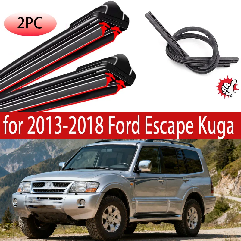 

2PCS Car Wiper Blades for 2000-2006 Mitsubishi Pajero V60 Montero Shogun MK3 Wipers Double Rubber Car Accessories 2005 2006