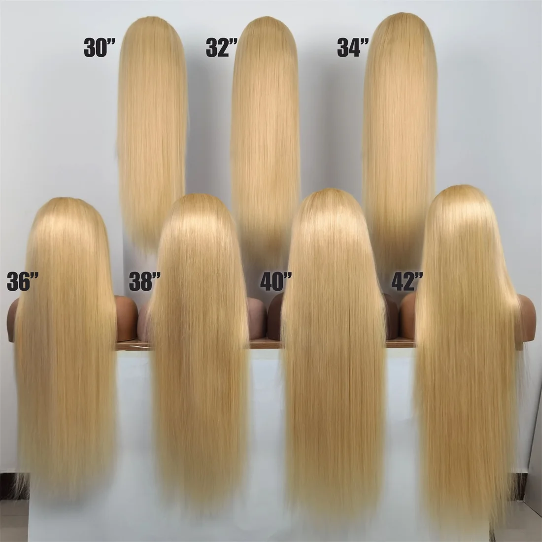 Perruque Lace Front Wig 613 Naturelle Blonde, Cheveux Lisses, 13x4, 30 40 Pouces, Pre-Plucked, Dentelle Transparente, pour Femme