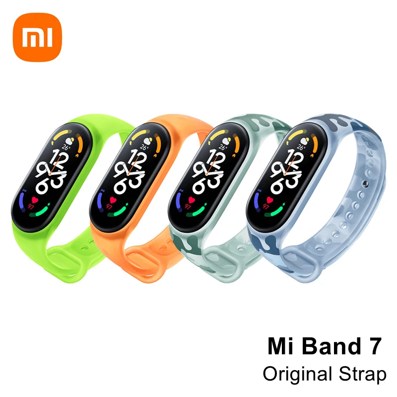 Original Xiaomi Mi 6สายสีชมพูสีม่วงงาช้าง Olive สีฟ้าสีดำอุปกรณ์เสริมสมาร์ทสำหรับ Xiaomi Mi Smart Band 6 NFC