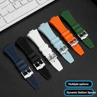 for Tissot PRX Powermatic 80 Watch Band 12mm Quick Release Silicone Rubber Strap T137.407/410 with Stainless Steel Buckle Men's