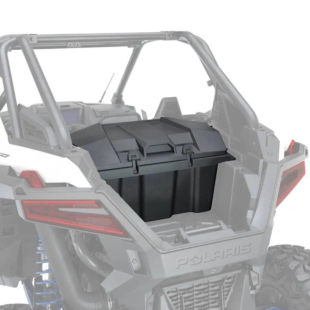 

RZR Cargo Box 73 Quart for Specific Turbo R amp R 4, Pro XP amp XP 4 Models, Lock amp Ride Technology, Waterproof Polypropylene