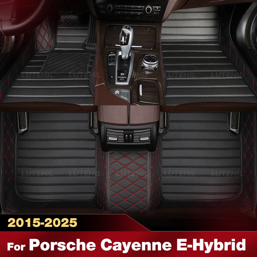 

LUTEHIL для Porsche Cayenne E-Hybrid 2015-2025 24 23 22 21 пользовательские автомобильные коврики автомобильный ковер чехол аксессуары для интерьера