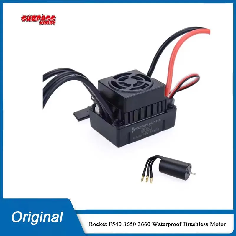 SURPASS HOBBY Rocket F540 3650 3660 Motore brushless impermeabile con ESC 60A per auto RC 1/10 1/12 affidabile