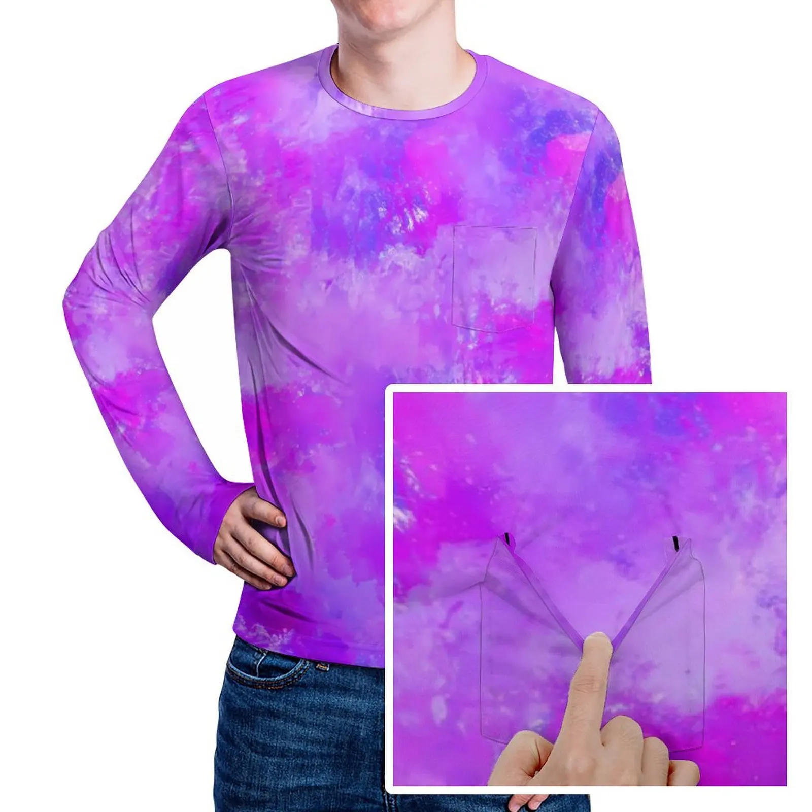 Colorful Paint Splatter T Shirt Abstract Art Men Hippie T-Shirts Autumn Graphic Tees Long Sleeve Streetwear Oversize Gift