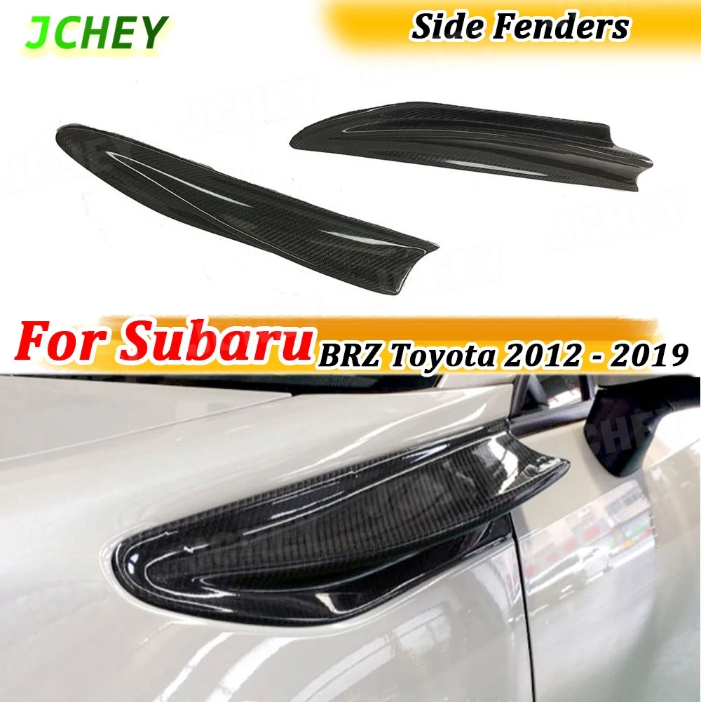 

JCHEY Carbon Fiber Front Bumper Side Fender Shark Fin Canards Cover Trim Spoiler For Subaru BRZ Toyota GT86 2012 - 2019 2Pcs