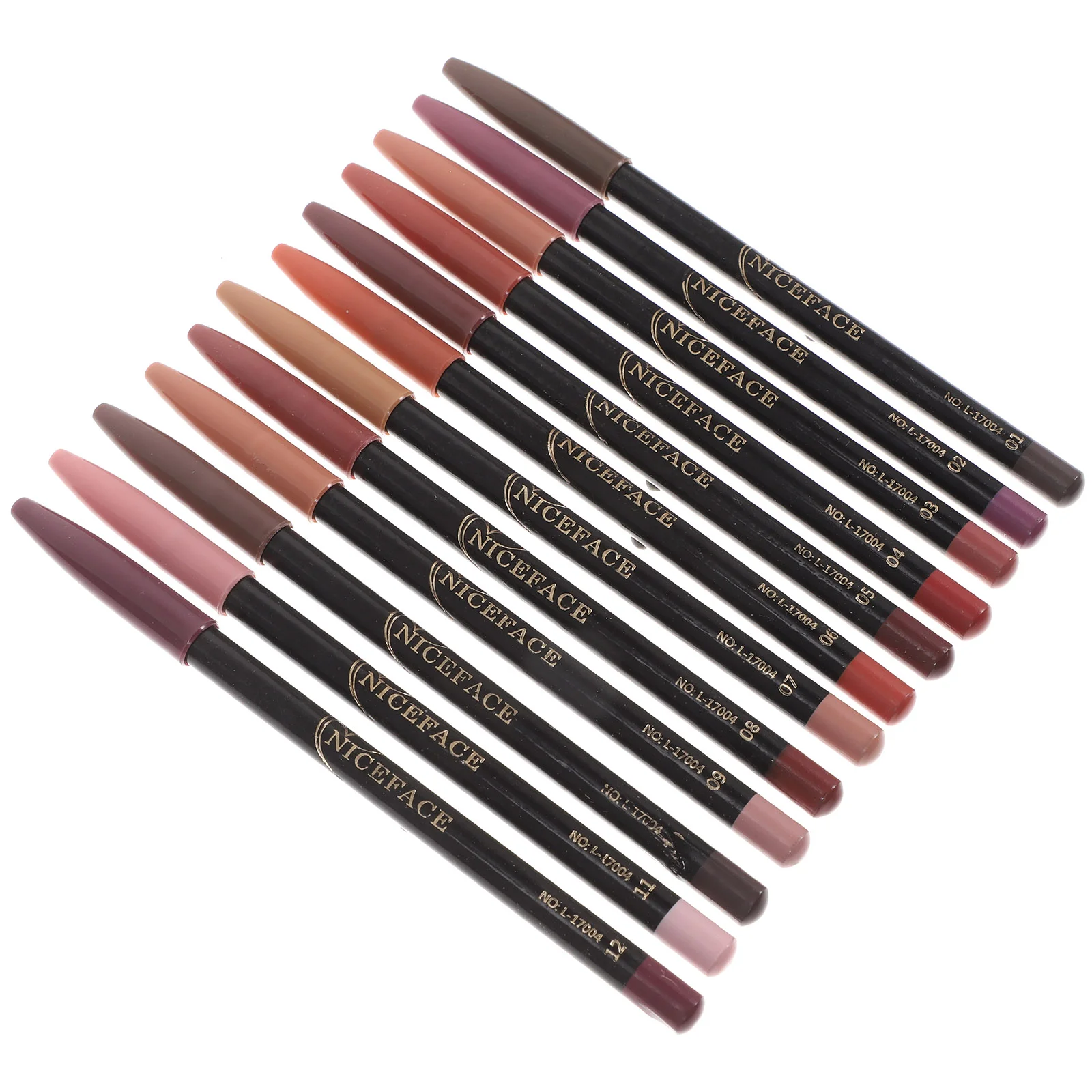 12Pcs Makeup Lip Liner Waterproof Lip Line matite 12 Coloers matita modellante labbra per donna Lady