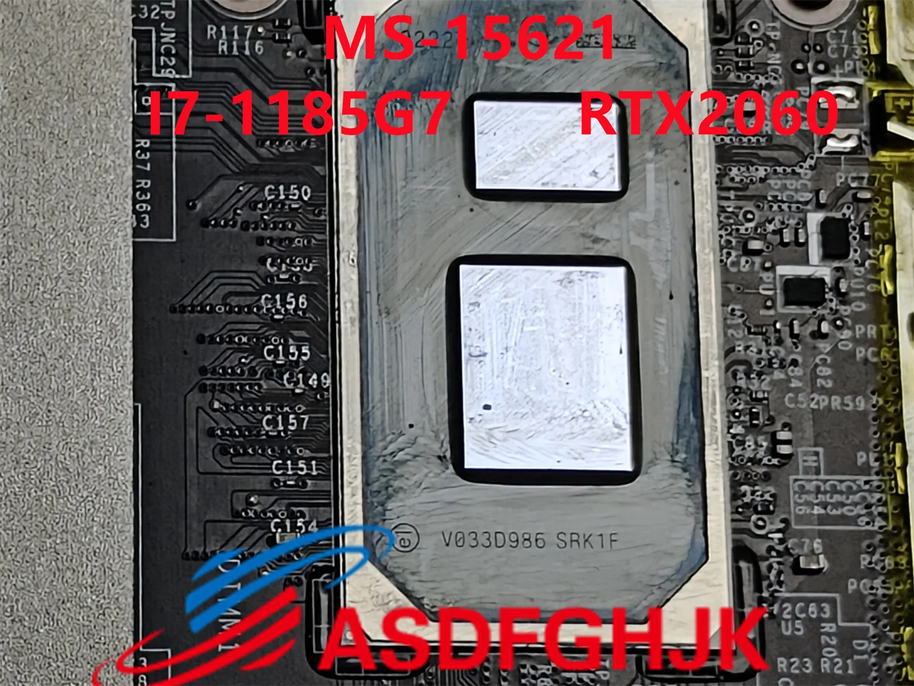 Imagem -04 - Placa-mãe Portátil para Msi Stealth 15m A11 Sek040cn Ms-15621 I7-1185g7 Srk1f Cpu Rtx2060 Teste de Gpu Original Ms15621