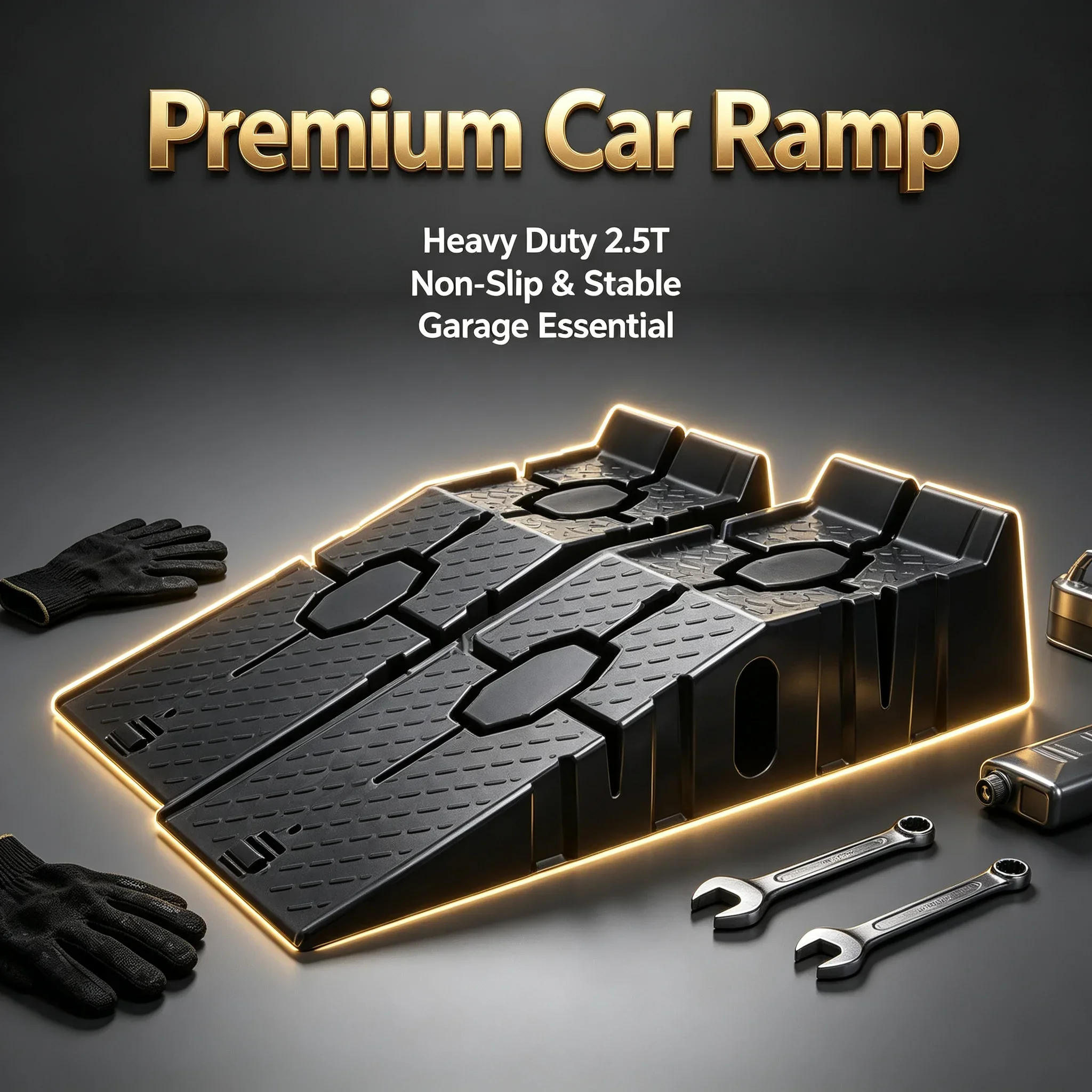1/2pcs Auto Repair Working Ramp Heavy Duty, Antiskid Car Oil Change Slope, Car Jack Lift Maintenance Bracket Tools