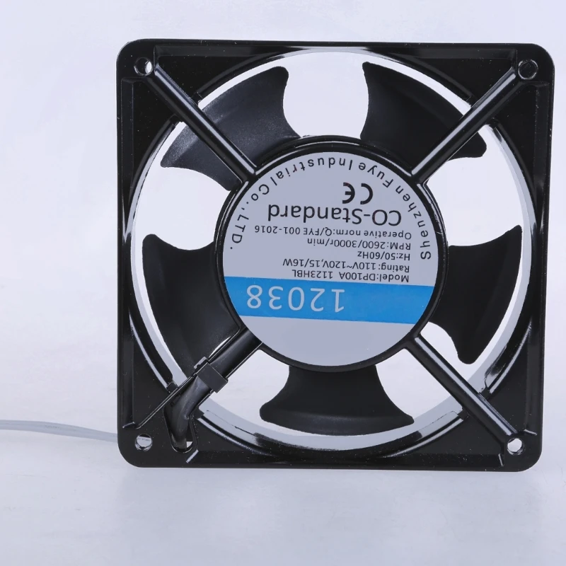 120x38mm Cooling Fan Replacement 12038 Cooling Fan Exhaust Fan AC110-120V 50/60Hz 2600rpm for Electronics Repair QXNF