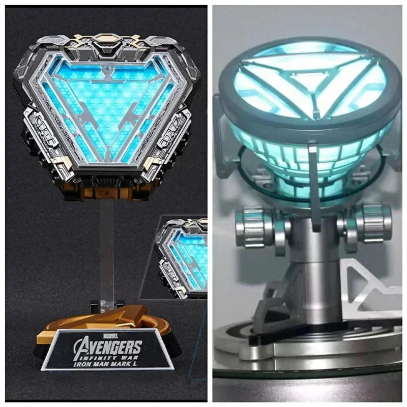 Iron Man Mk50 Reactor 1:1 Wearable Chest Light Marvel Avengers 4 Arc Reactor Tony Stark Heart Of Mark Figure Led Model Kids Gift