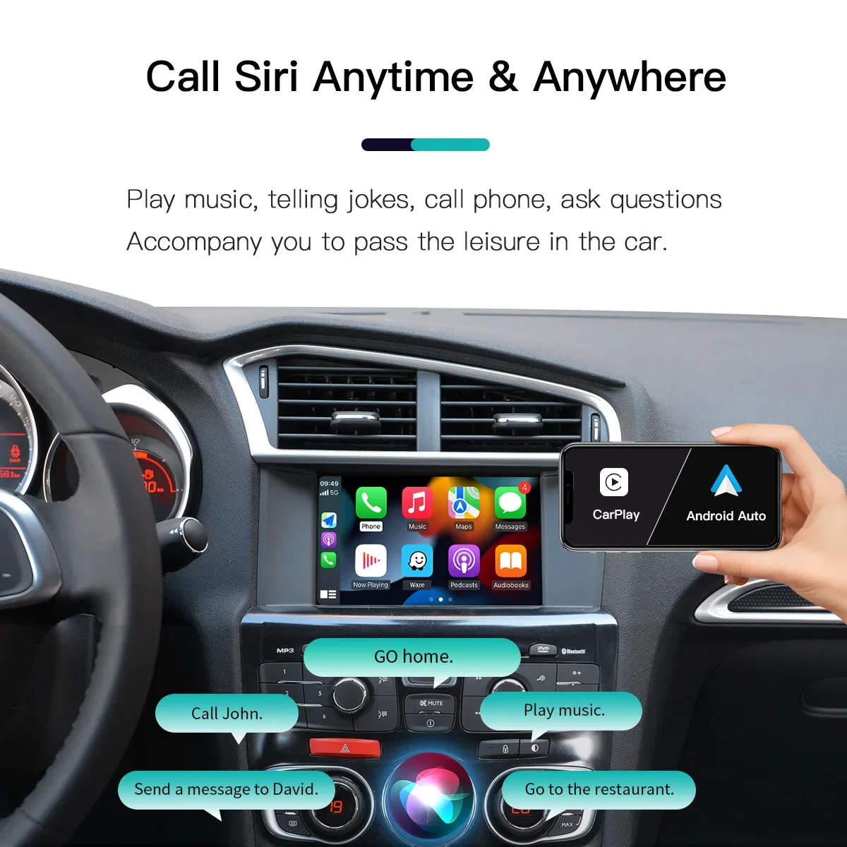 Carplay اللاسلكي Android Auto لـ SMEG 308 508 208 3008 بيكاسو C4 DS3 DS4 DS5 صندوق ربط المرآة CarPlay