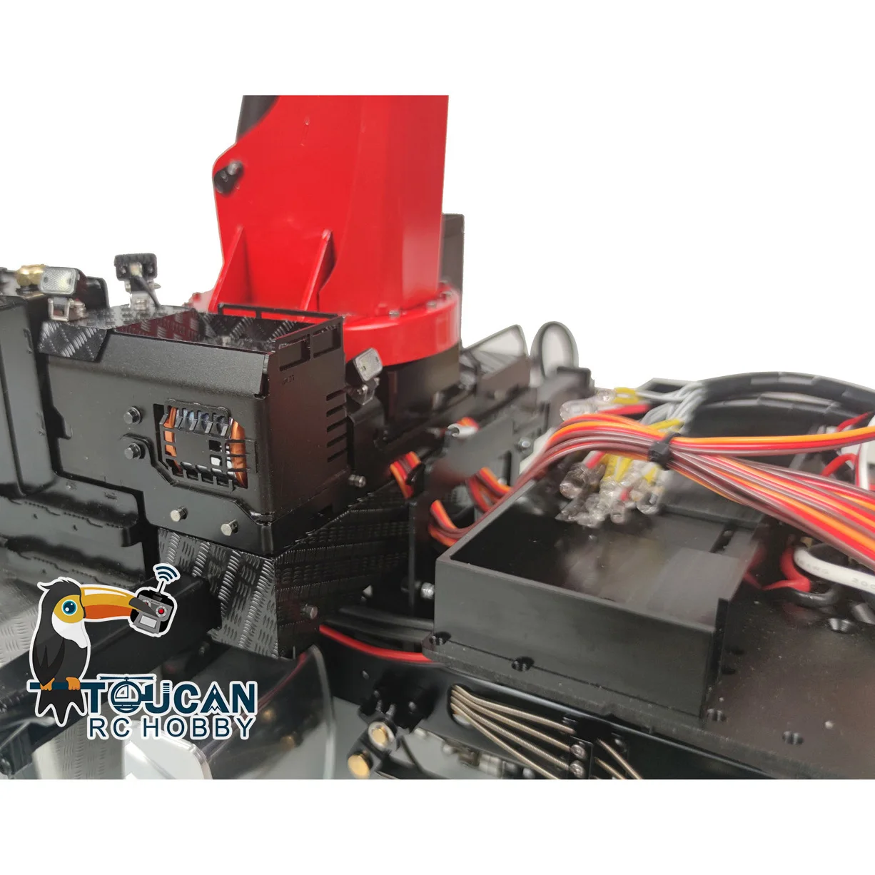 LESU 1/14 Metal Hydraulic Dump RC Roll-on Truck Crane Finished Model W/Remote Control Battery Gifts for Boys THZH1241-SMT5