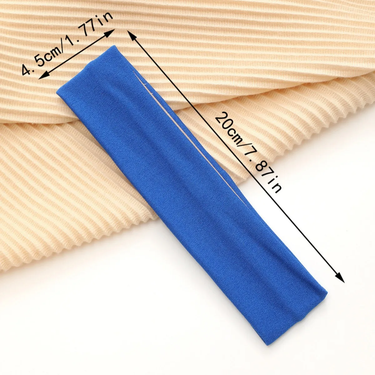 3/10/15er-Pack einfarbige Stirnbänder, dehnbare, schweißabsorbierende Kopfbedeckungen für sportliches Yoga-Training, modische Haar-Accessoires – Detail 4