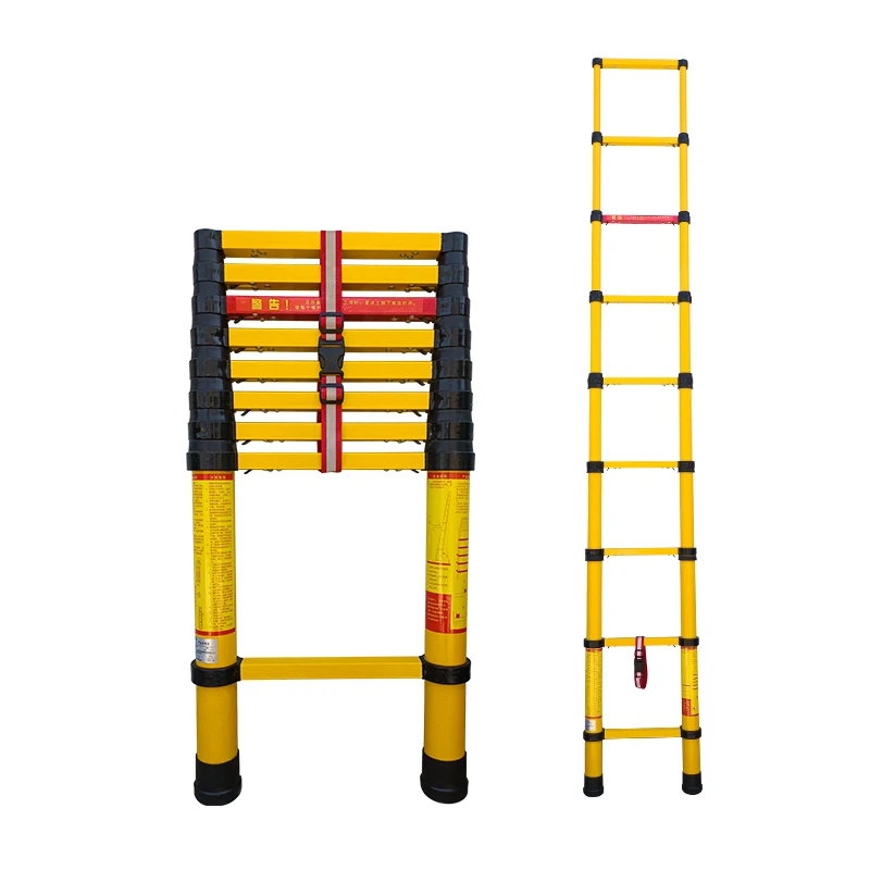 Escabeau en fibre de verre personnalisé, Extension télescopique, isolation de sécurité, 6 pieds, 2 mètres, personnalisé pour la Construction, vente en gros