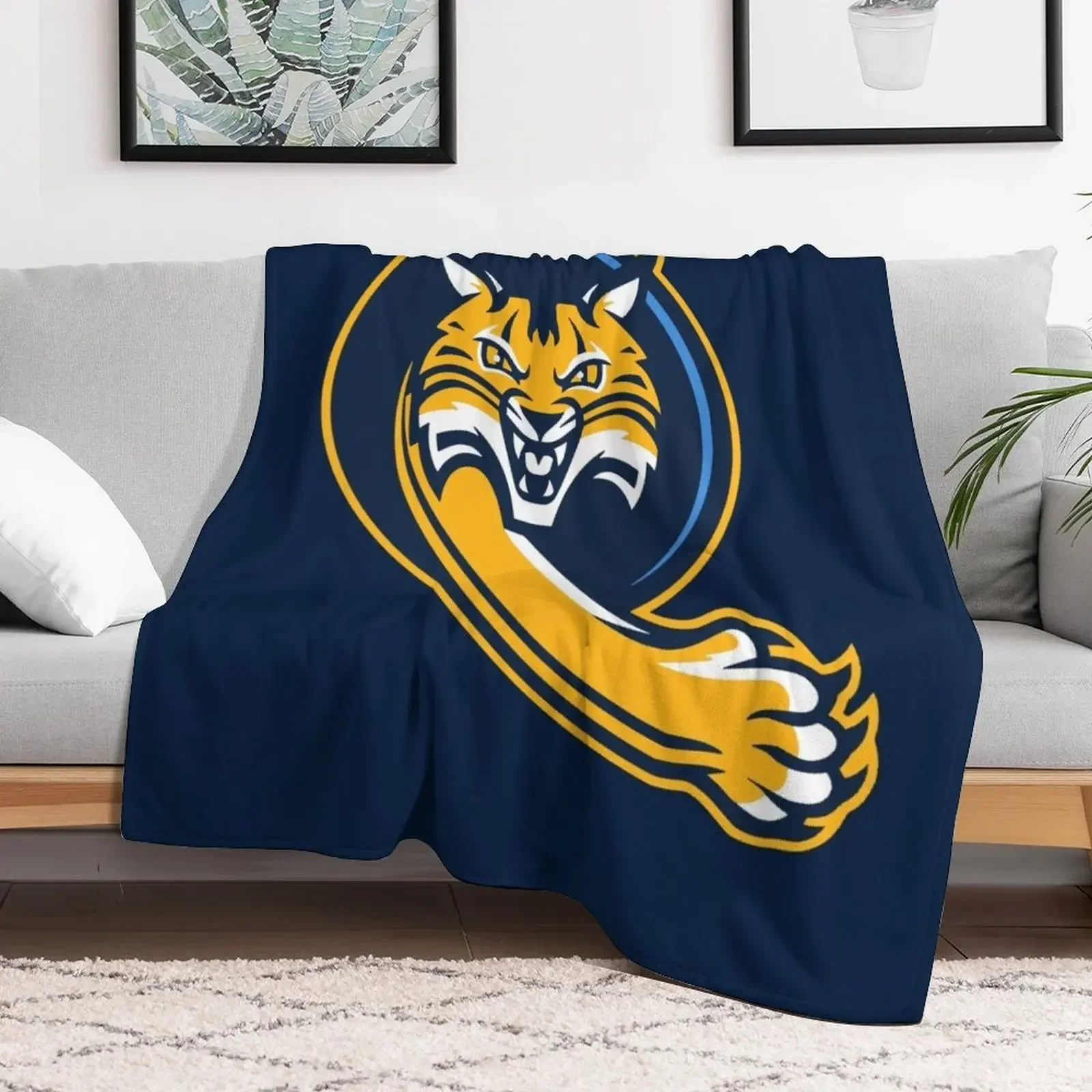 the Bobcats Quinnipiac-icon Throw Blanket Soft Plush Plaid Decorative Sofa Blankets