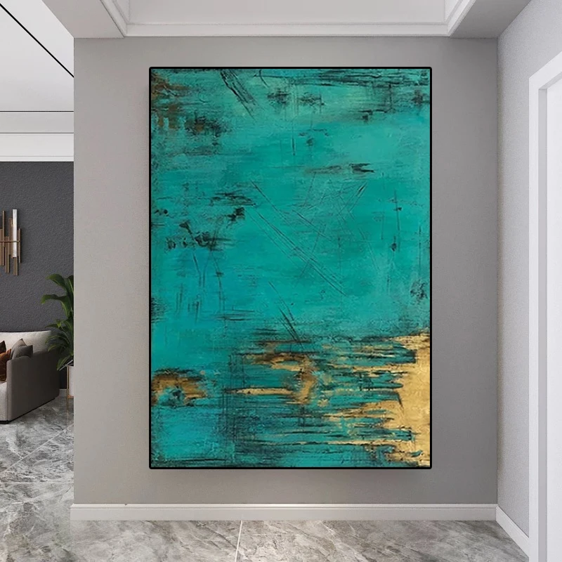 

100% Hand Painted Abstract Oil Painting on Canvas Wall Art Abstract Carving Canvas Artwork Hotel Living Room Decor Paint home