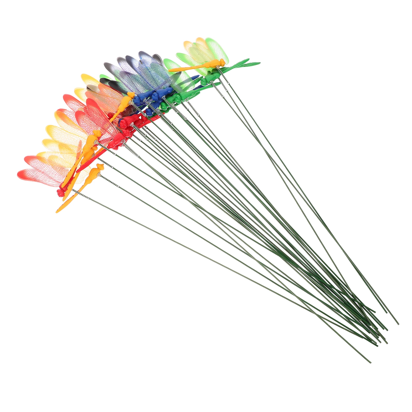 

24pcs 8.5Cm Realistic Dragonfly Stakes Lifelike Garden Yard Decor Pvc Weather Resistant Large Simulation Dragonfly Garden Stakes