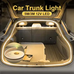 5M Flexible LED Strip Car Trunk Light Modified Ambient Lighting 12V Atmosphere Light Waterproof Decorative Lamp Car Accessories