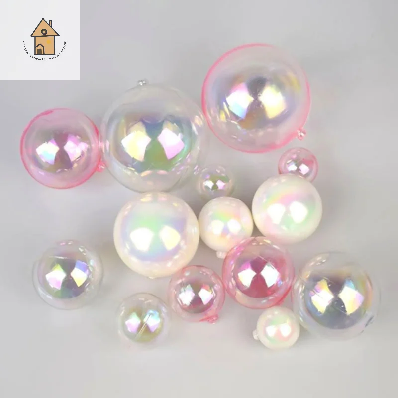 

5pcs Colorful Ball Cake Topper Transparent Balloon Cupcake DIY Decoration For Birthday Party Wedding