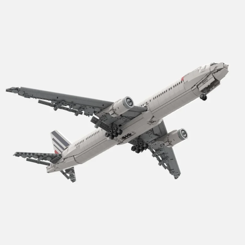 Moc Bouwstenen Air France 777-300er Technologie Modulaire Bricks Model Geschenken Kerst Speelgoed DIY Sets Montage