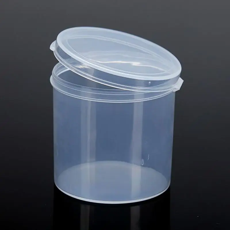 1pc小さなラウンドクリアプラスチックビーズ収納ボックス小物工芸品ハードウェア保存容器ケースボックス
