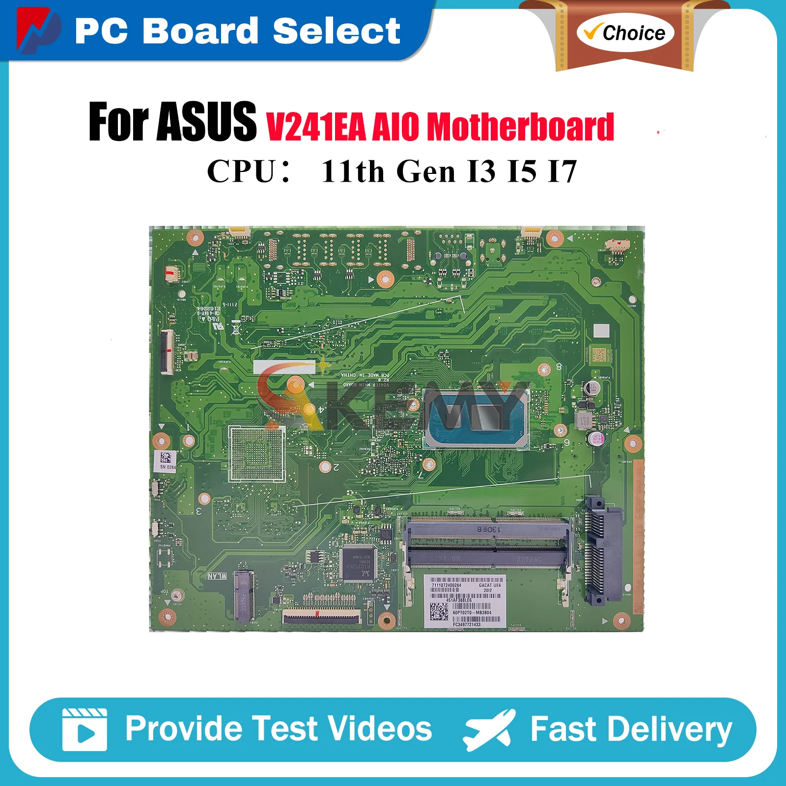 

Материнская плата V241EA для ASUS Vivo AiO V241EP V241E V241EA, материнская плата с процессором I3 I5 I7, 100% тестирование, ОК, быстрая доставка, высокое качество