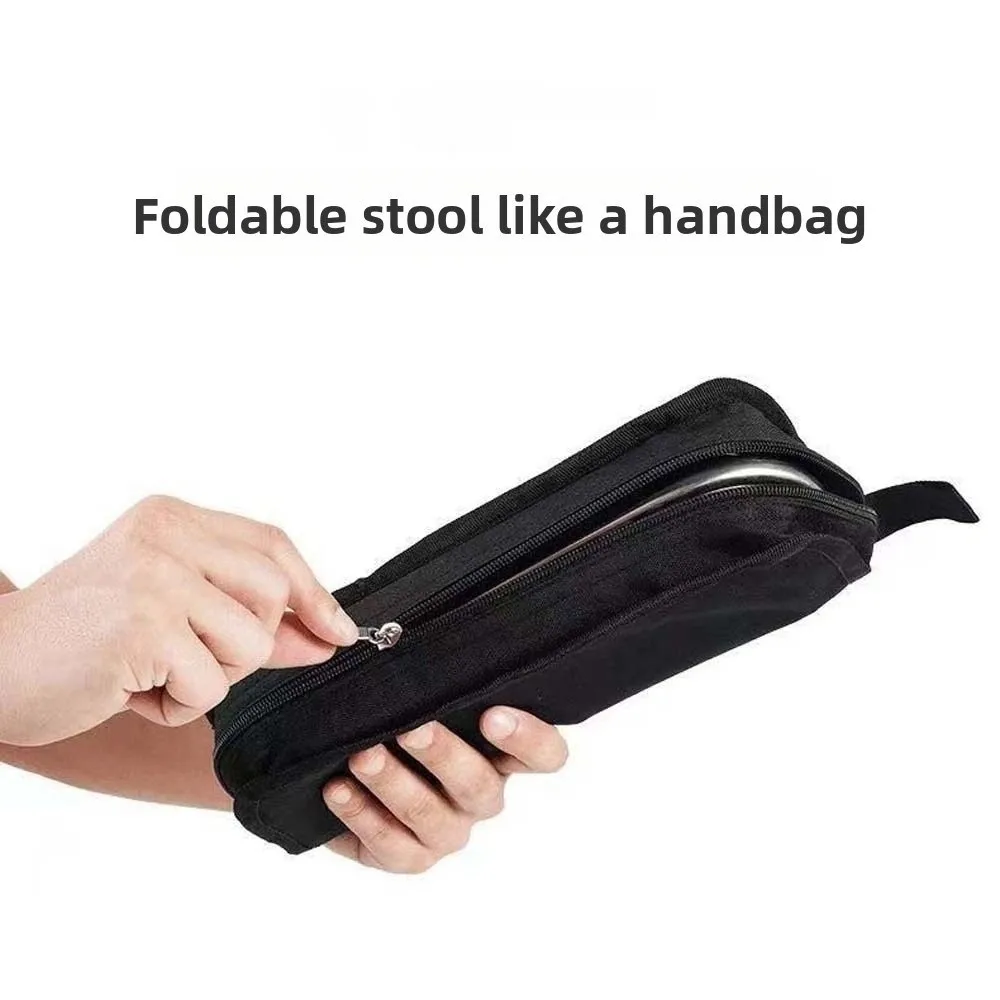 Ultralekki składany stołek, odporny na zachlapania, wodoodporny, wytrzymały na zużycie, krzesło kempingowe z zawieszką i zamkiem błyskawicznym do przechowywania, ławka piknikowa na zewnątrz.