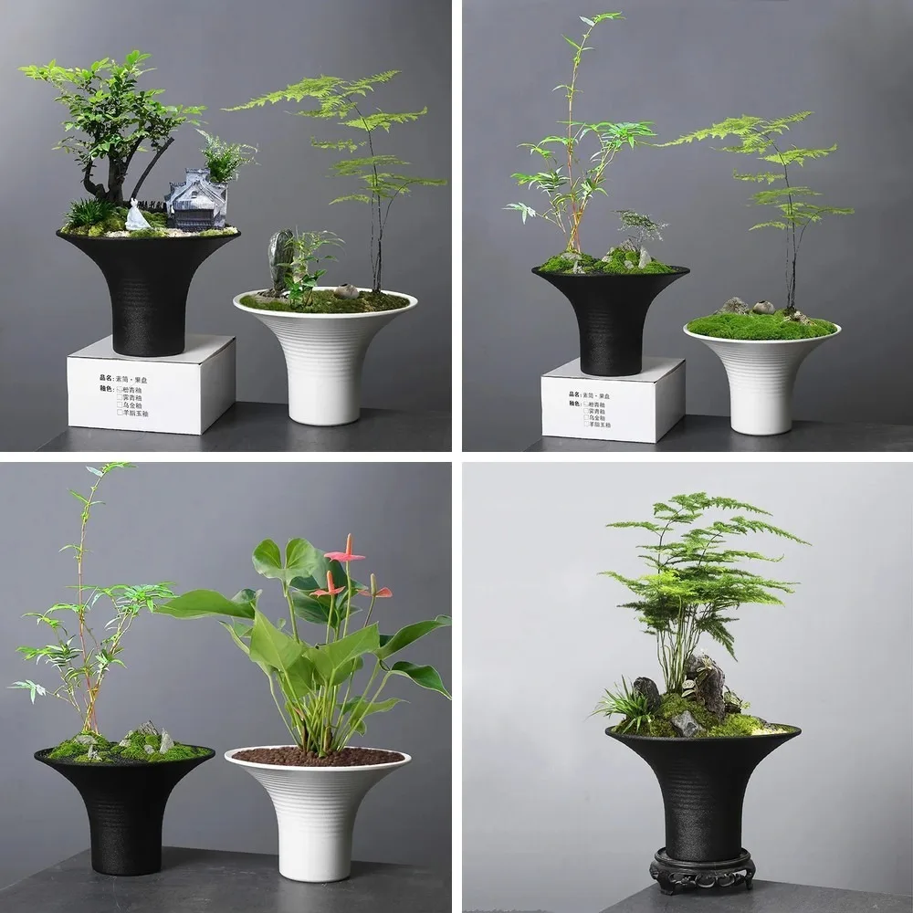 Ceramic Flower Pot Open Floral Arrangement Accessories Planter Potted Flower Pot Jianshan Flowerpot Plant Accessories Vases Pots
