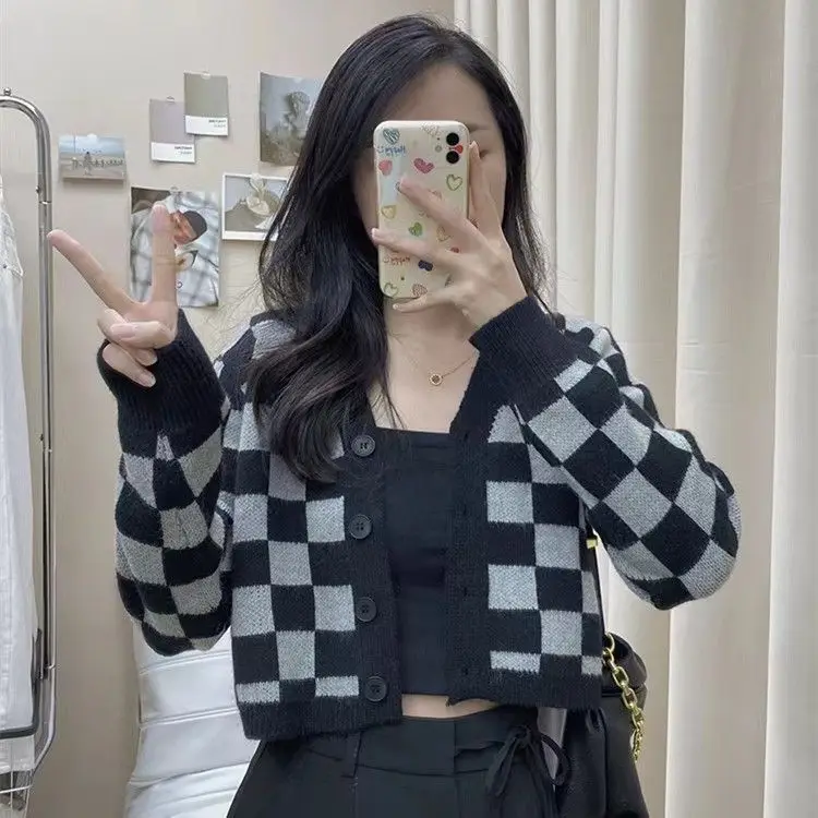 

Женский вязаный свитер Dalong, кардиган ort Sle Fuzzin, осень-зима, V-ne Long Sve Premium Quali Fem Garment