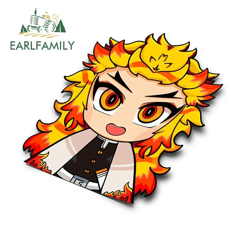 

EARLFAMILY 13cm X 11.2cm For Rengoku Peek Anime Girl Car Stickers Fashionable Simple Decals Waterproof Car Accessories Laptop