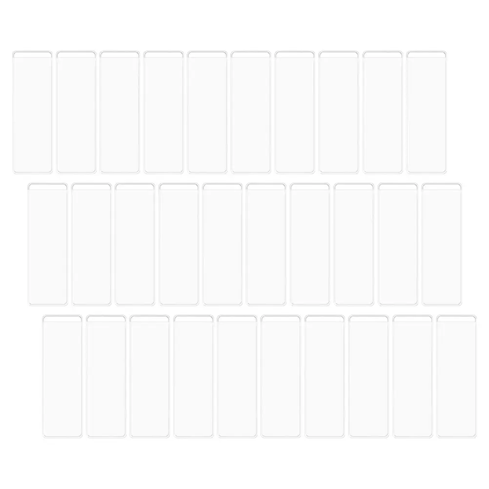 

50 Sets Self Adhesive Label Bag Pockets Transparent Index Card Holder Dividers PVC Material File Organization Document Storage
