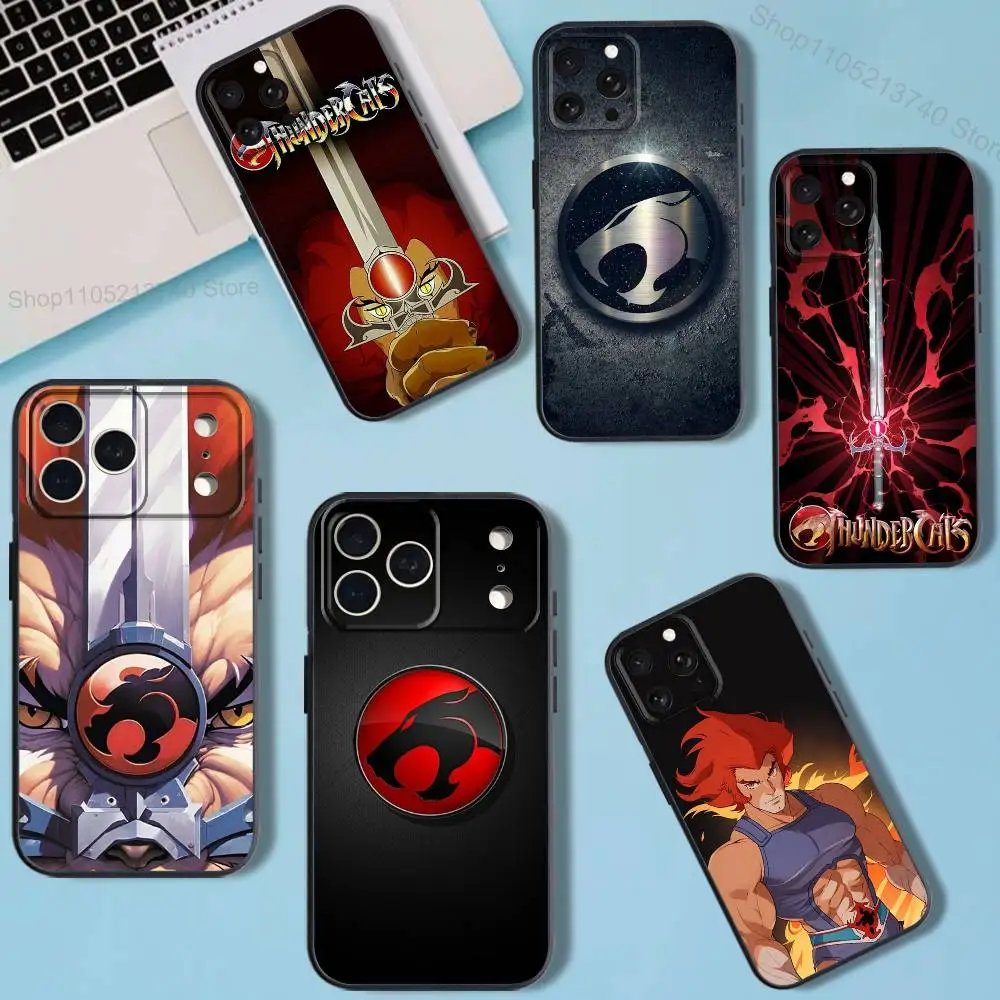 

Popular T-Thunder Cat-es Phone Case For iPhone 11,17,16,14,12,15,13,Max,SE4,Plus,E,Pro,Air,Mini Black soft Cover allover print
