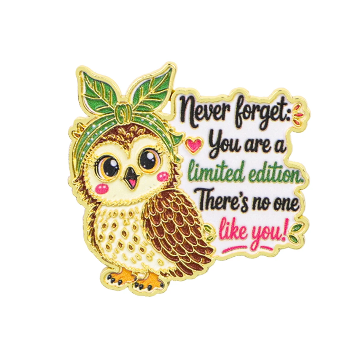 Inspirational Owl Enamel Pin 