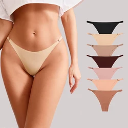 Bragas sin costuras para mujer, Tanga Sexy de cintura baja, ropa interior cómoda