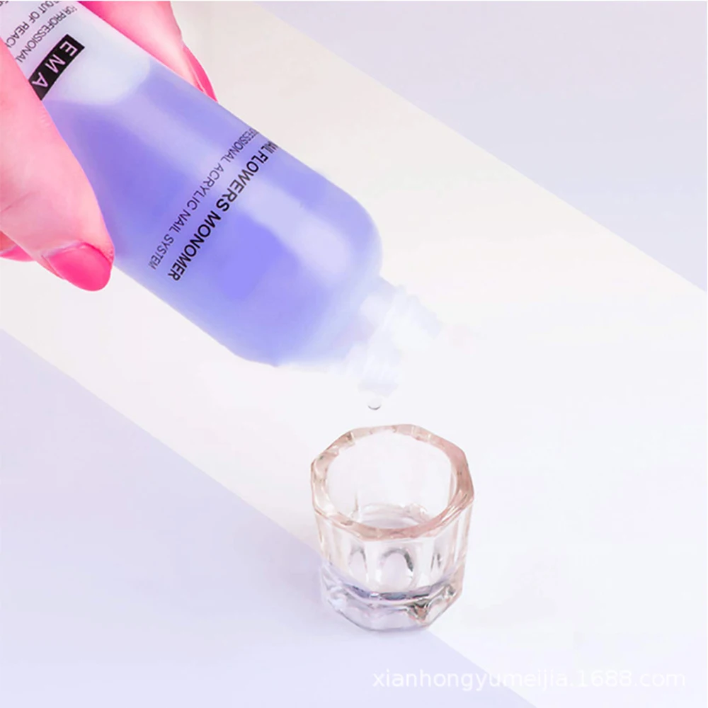 120ML Monomer Acrylic Nail Liquid 4 oz - Professional Acrylic Nail Liquid Monomer for Acrylic Powder Nails Extension Nail Brush