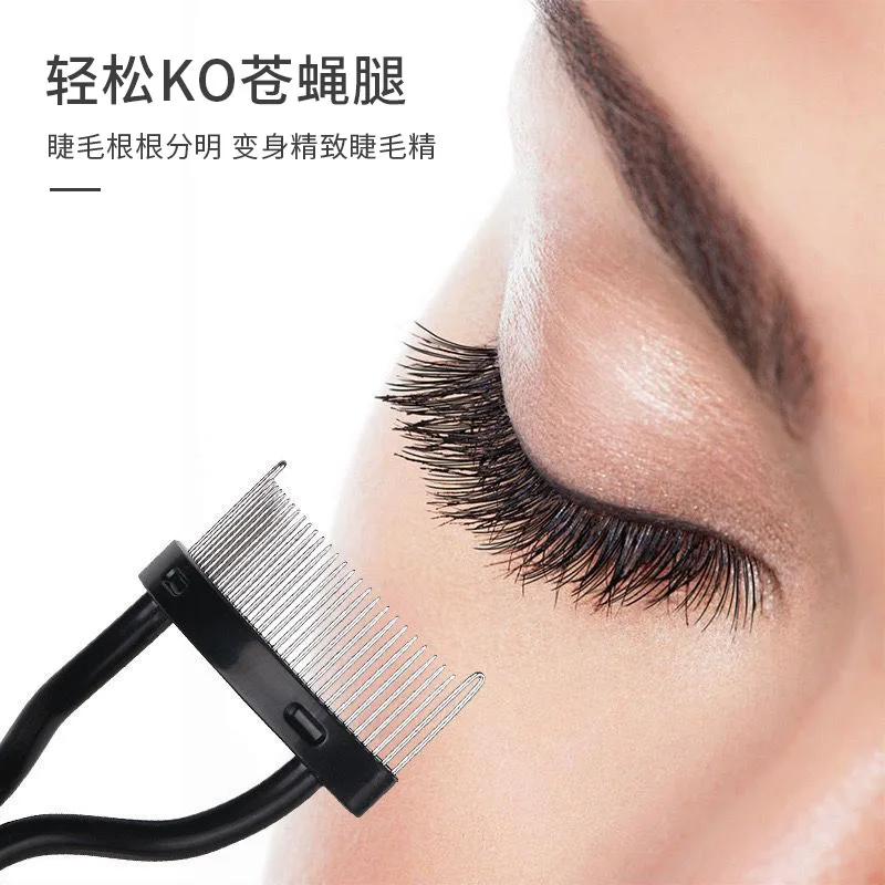 Großhandel Kreuz Grenze Heißer Verkauf Wimpern Kamm Semi Arc Edelstahl Nadel Wimpern Kamm Falsche Wimpern Pflege Werkzeug