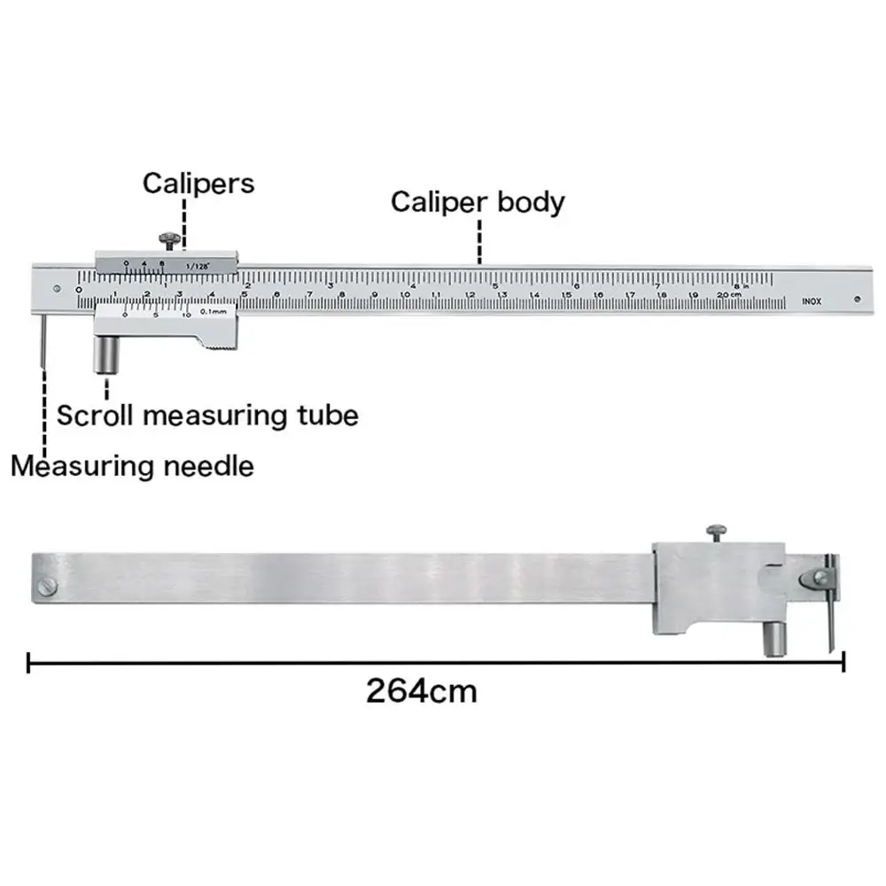 Carbide Needle Scriber Parallel Marking Measuring Ruler 0-200mm Measuring Tool Marking Vernier Caliper Parallel scribe caliper