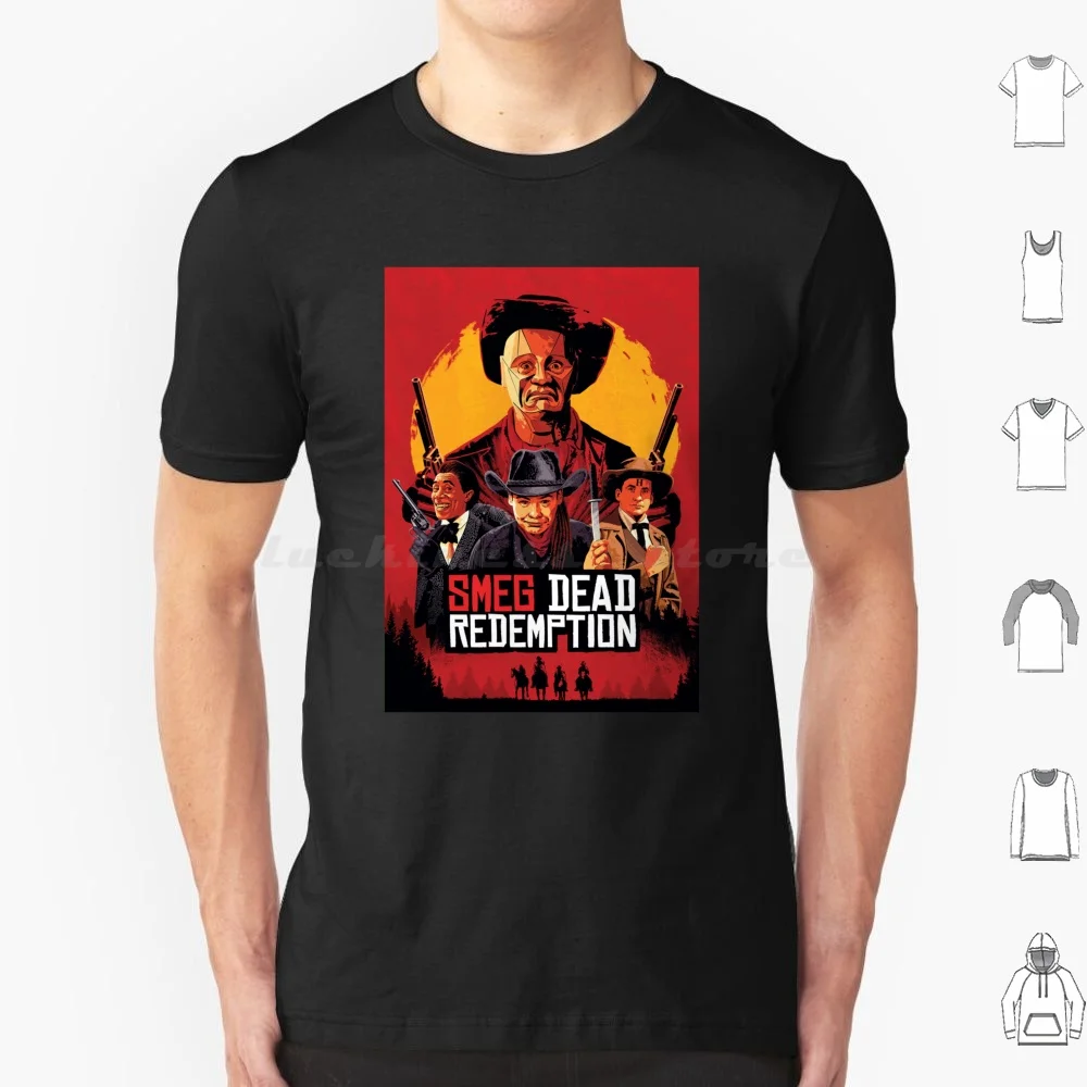 Camiseta Smeg Dead Redemption!-Red Dwarf, talla grande, 100% algodón, Red Dwarf, Dave Lister, Kryten, Arnold Rimmer, Cat Starbug, Gunmen Of
