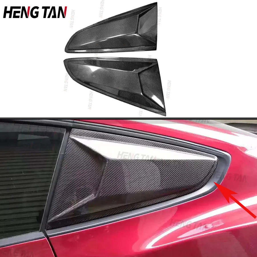 

RB Style Rear Carbon Fiber Window Louvers Car Blinds Side Tuyere Louvers Vent For Ford Mustang 2015-2022 Body kit